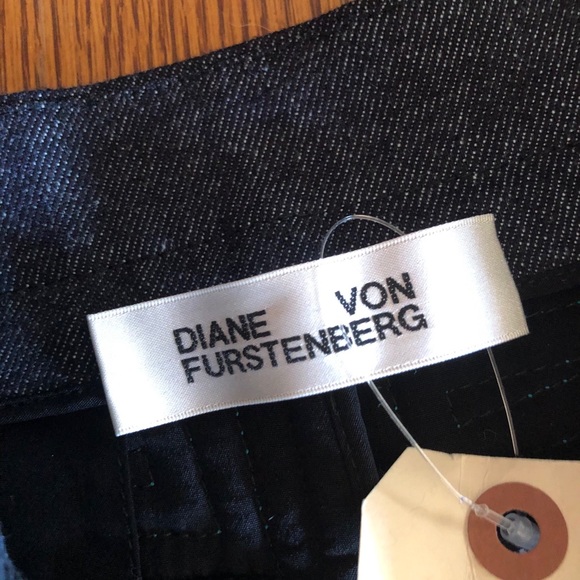 Diane Von Furstenberg Stretch Denim Pencil Skirt
